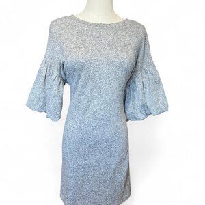 forever 21 grey knit mini dress with bell sleeves